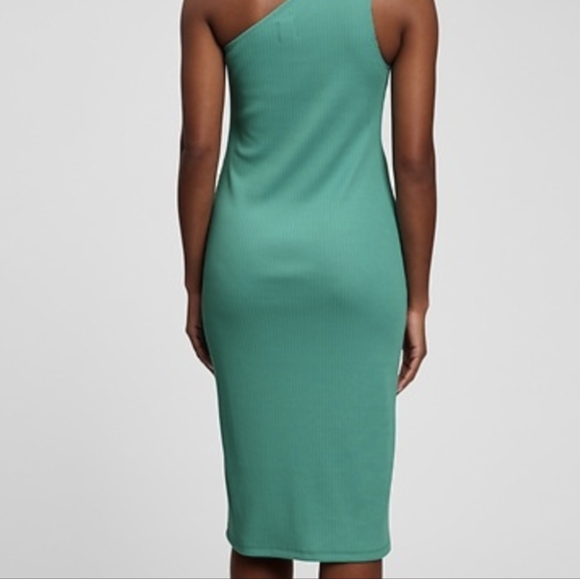 GAP Rib One Shoulder Midi Dress Size Small - Picture 2 of 7